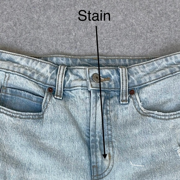 Old Navy Wide Leg Jeans Womens 4 Sky Hi A Line Blue Light Wash Denim Baggy READ - Picture 5 of 15